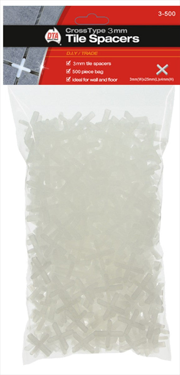 Cross Tile Spacers 3mm 500pk