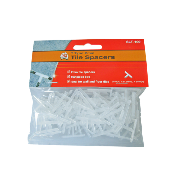 T Tile Spacers 2mm 100 Pack