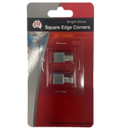 Square Edge Corner Aluminium Bright Silver 6mm pair