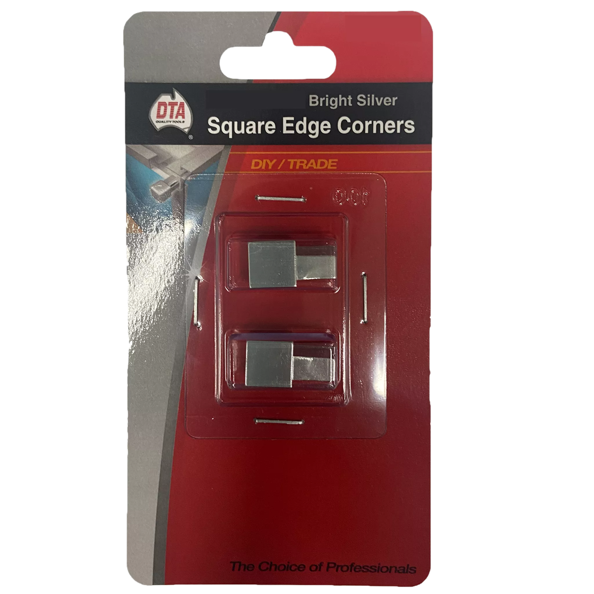 Square Edge Corner Aluminium Bright Silver 10mm pair