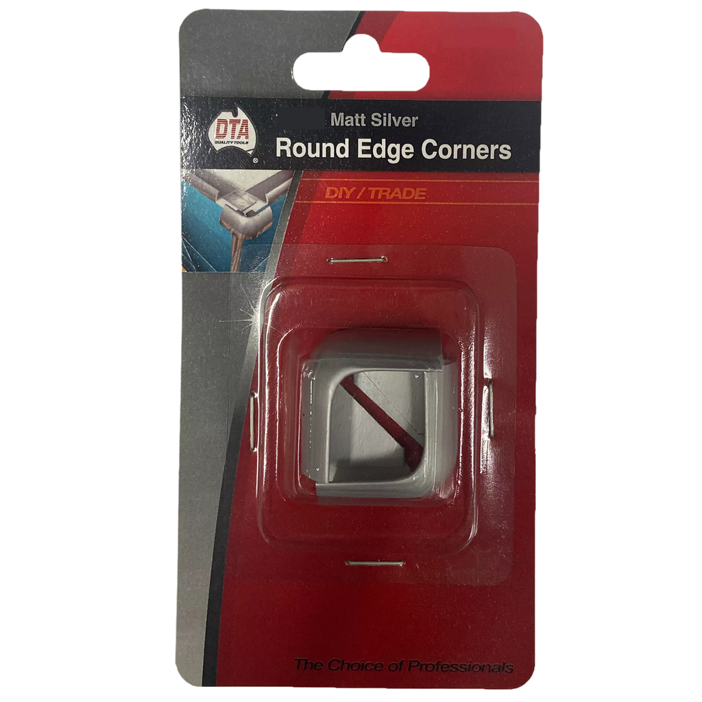 Round Edge Corner Aluminium Matt Silver 12mm Pair