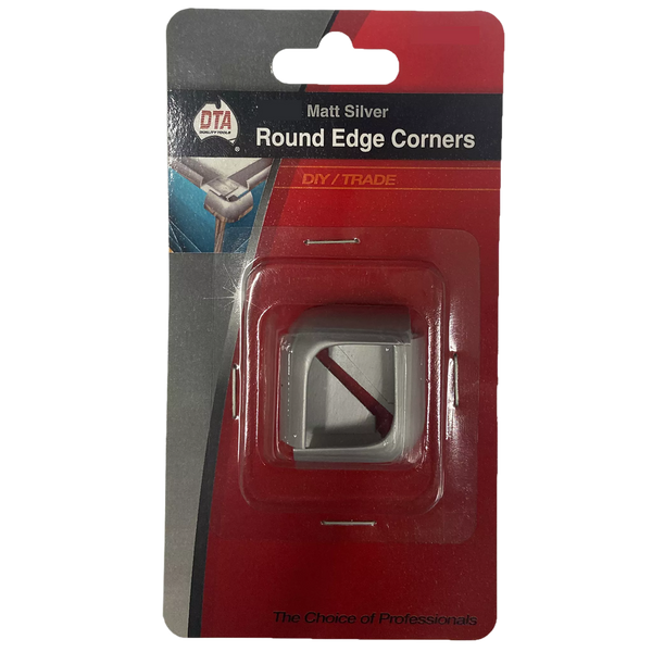 Round Edge Corner Aluminium Matt Silver 12mm Pair
