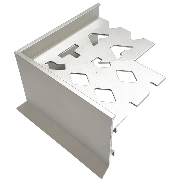 Balcony Trim Aluminium External Corner Plain 10mm