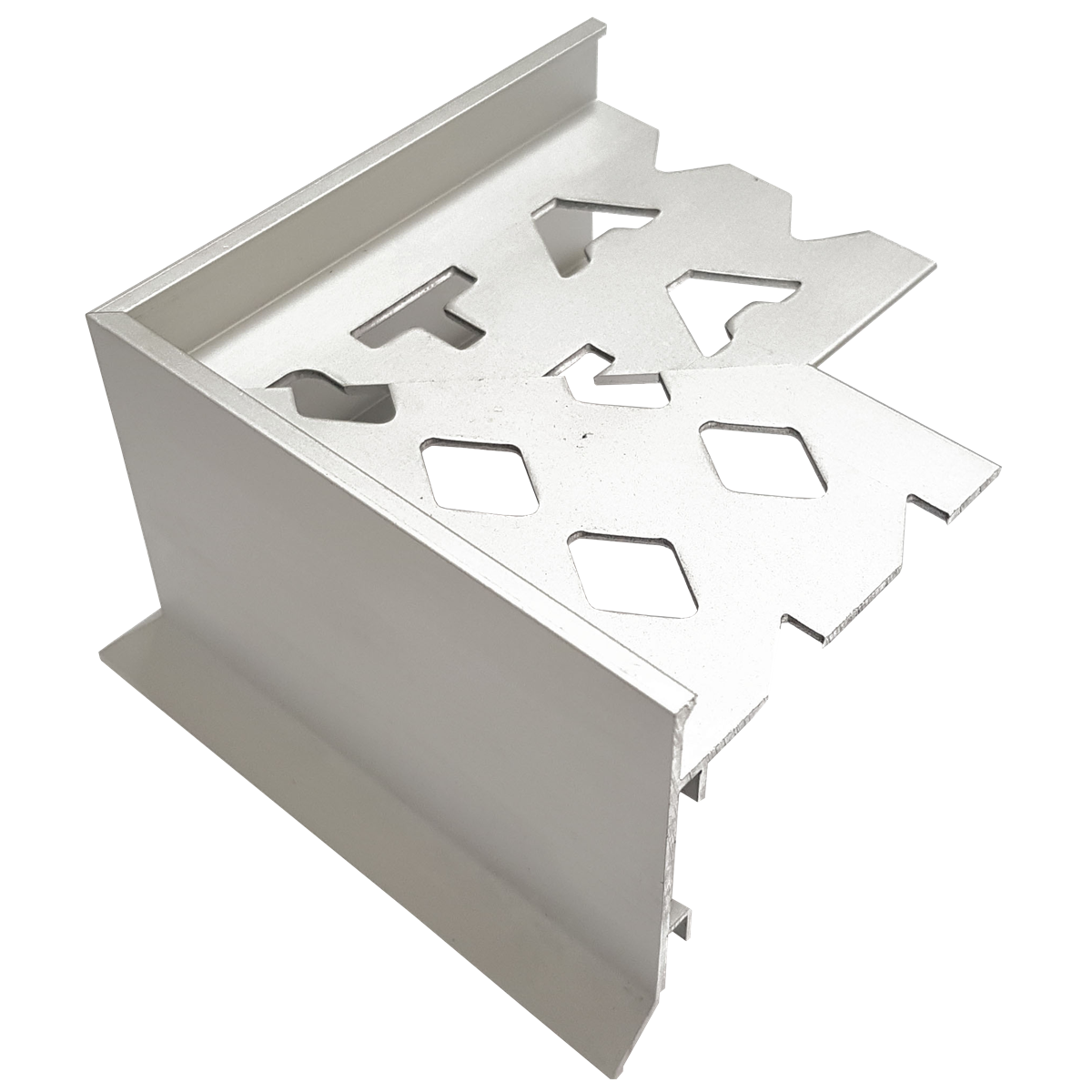 Balcony Trim Aluminium External Corner Plain 12mm