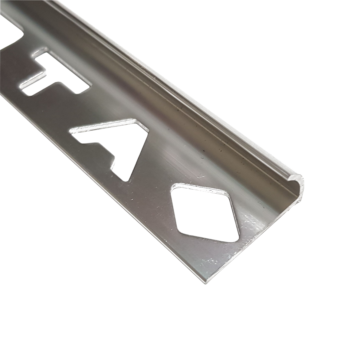 Round Edge Aluminium Brush Nickel 8 x 3000mm