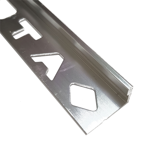 L Angle Aluminium Brush Nickel 8 x 3000mm