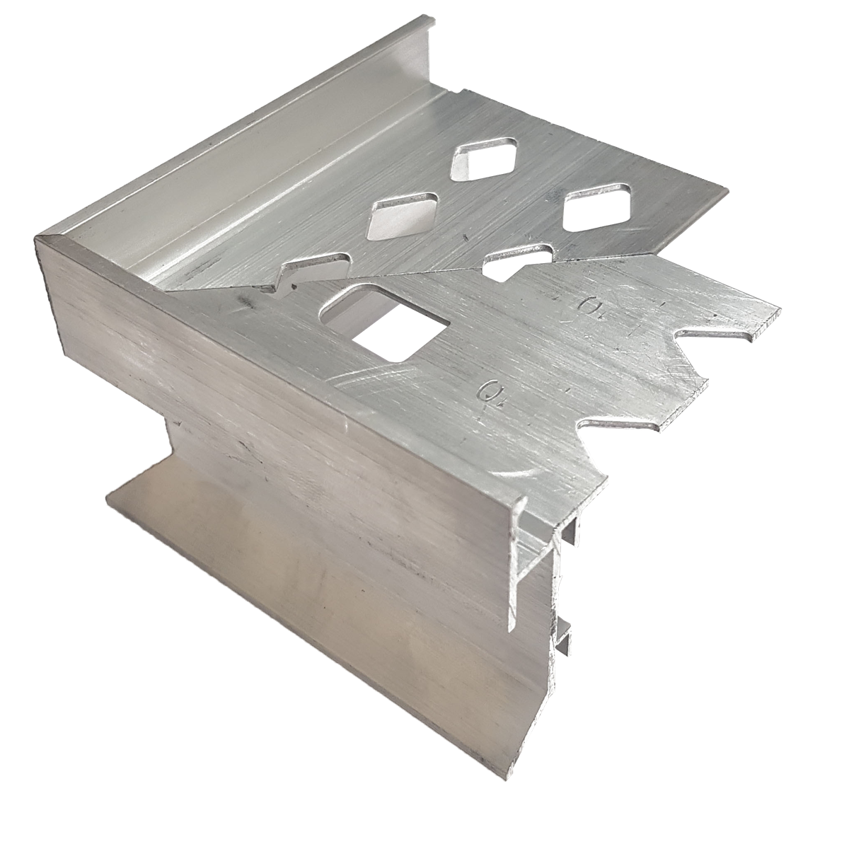 Balcony Trim Weep Hole External Corner Matt Silver 10mm