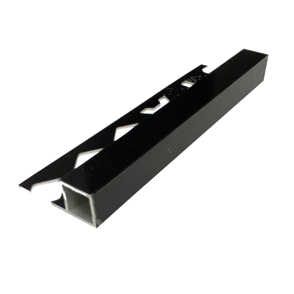 Square Edge Aluminium Brush Black 12 x 3000mm