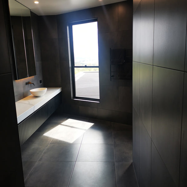 Charcoal Matt Tile - lifestyle view