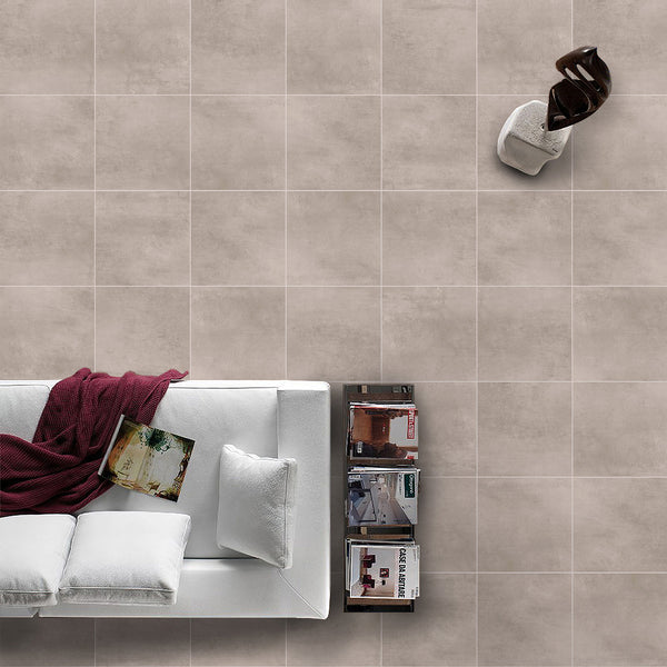 Taupe Matt Tile - lifestyle view