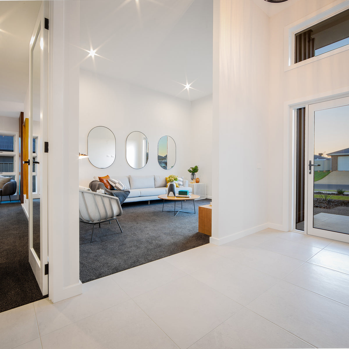 White Silk Tile - lifestyle view