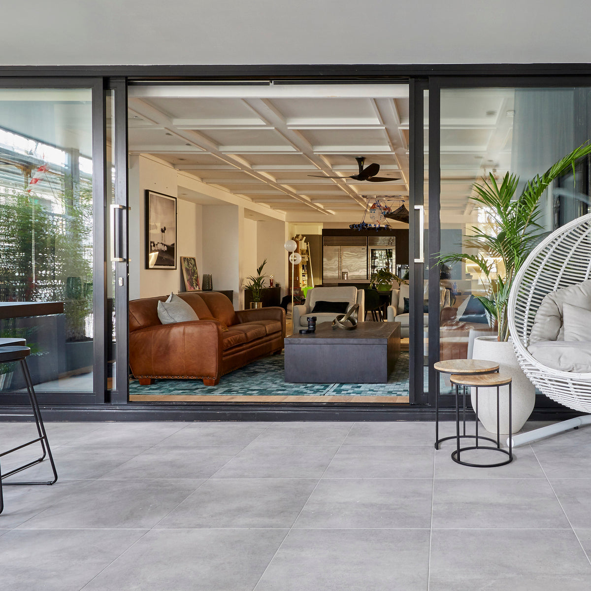 Grey Extra Textured Tile - lifestyle view