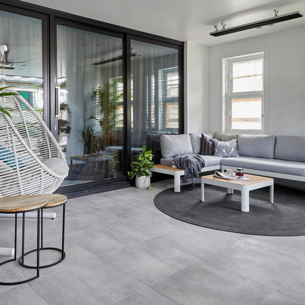 Grey Extra Textured Tile - lifestyle view