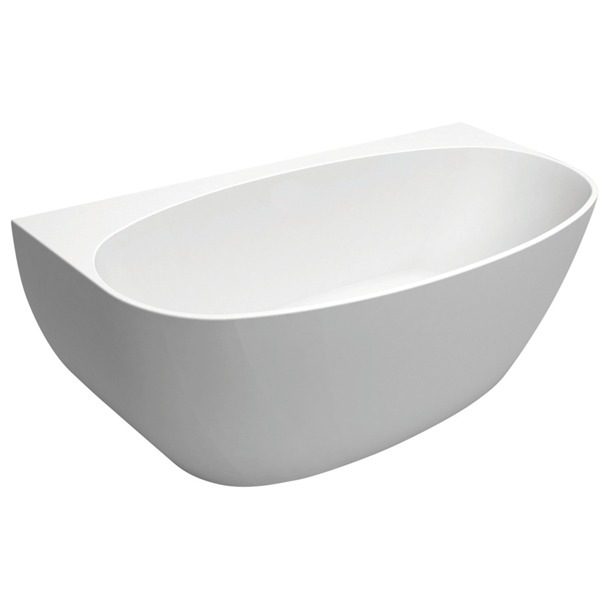Back To Wall Bath Acrylic 1700 Gloss White