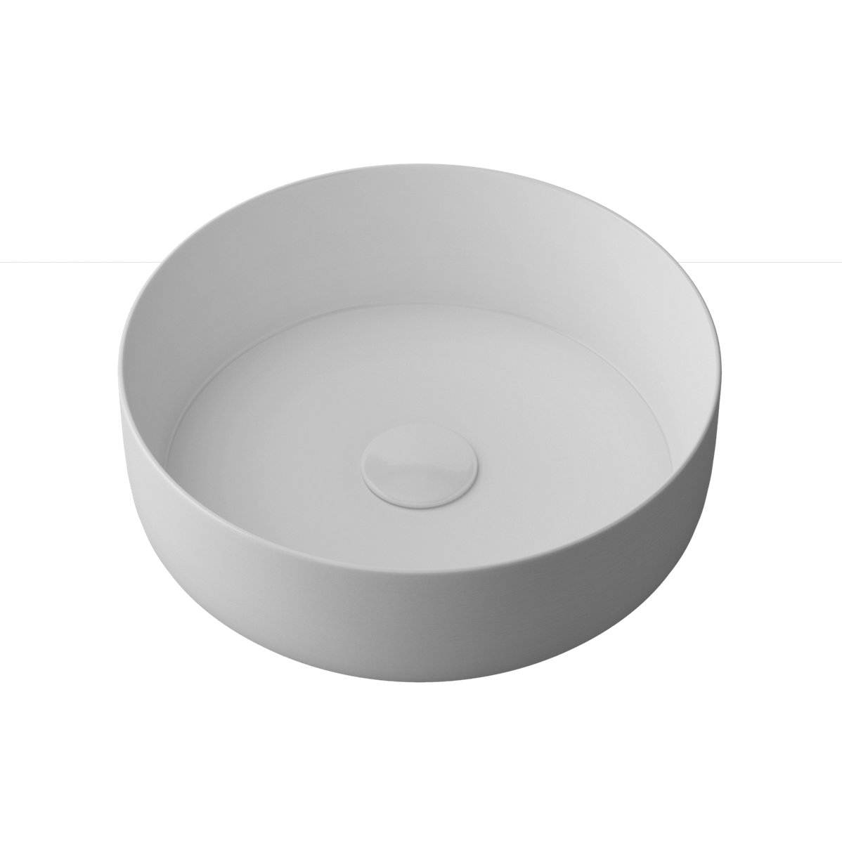 Allure Vessel Basin NTH Ceramic 360 Matte White