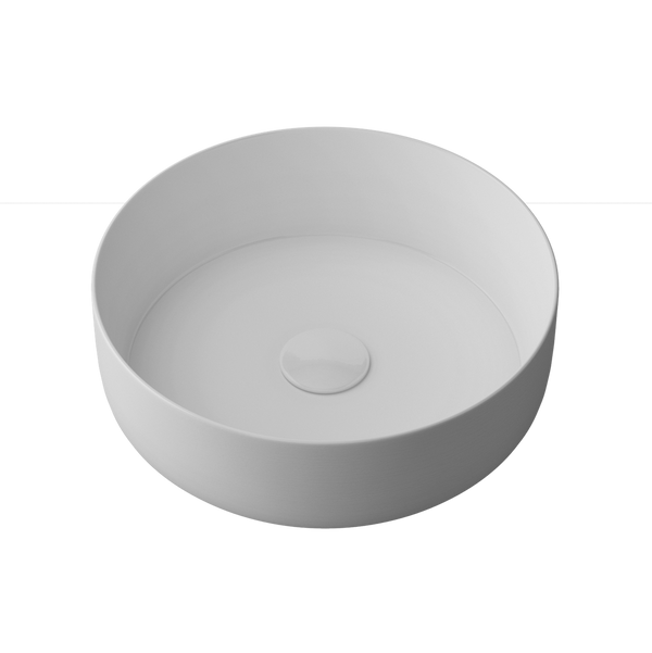 Allure Vessel Basin NTH Ceramic 360 Matte White