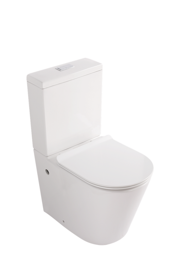 Back To Wall Rimless Toilet Suite S&P Trap Gloss White