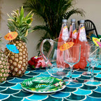 Fan Teal Crackle Mix Gloss Mosaic - lifestyle view