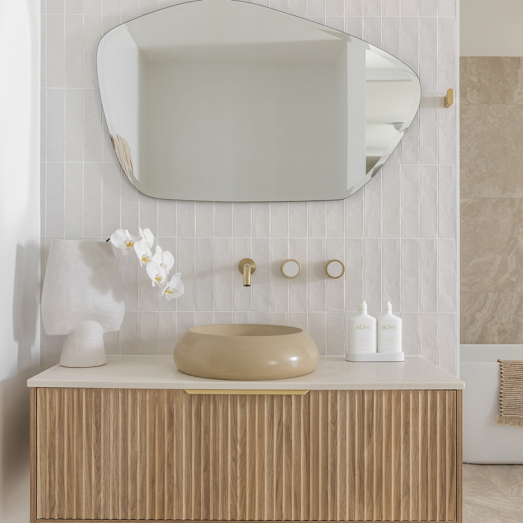 Chalk Structured Matt Tile - lifestyle view