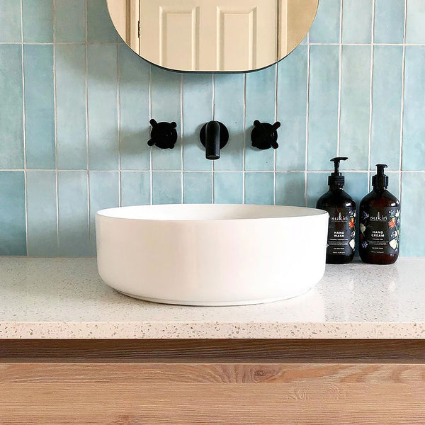 Aqua Structured Gloss Tile - lifestyle view