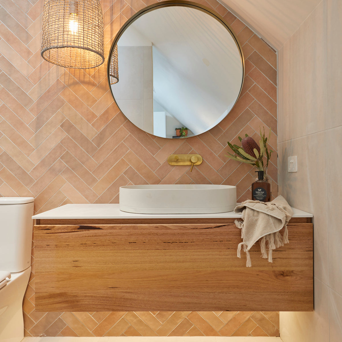 Terra Structured Matt Tile - lifestyle view