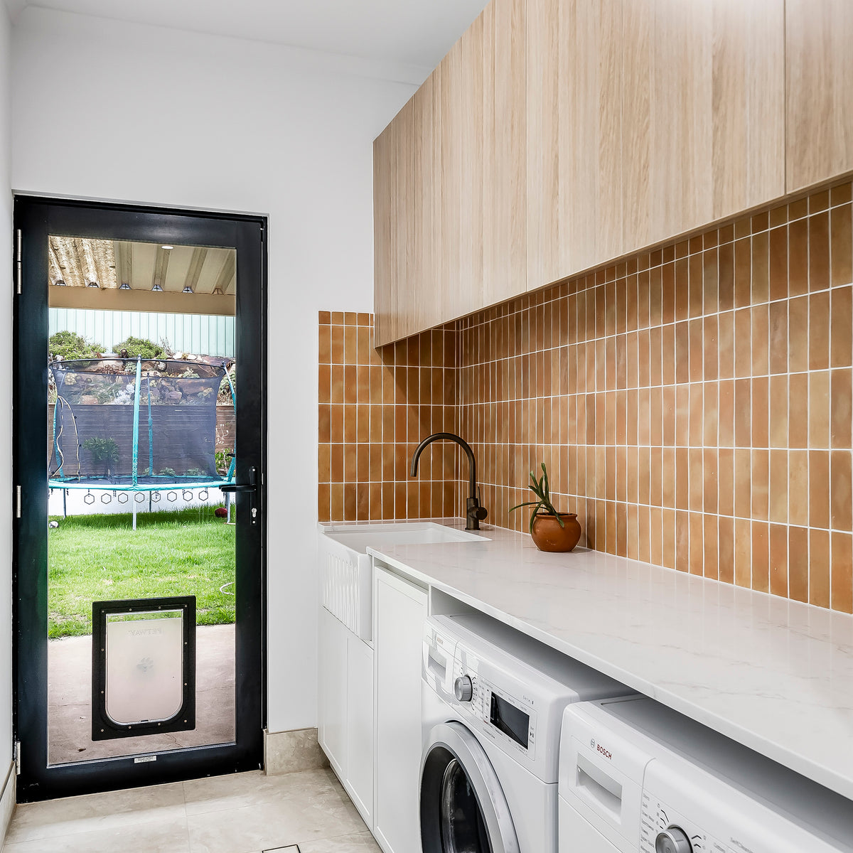 Terra Structured Matt Tile - lifestyle view