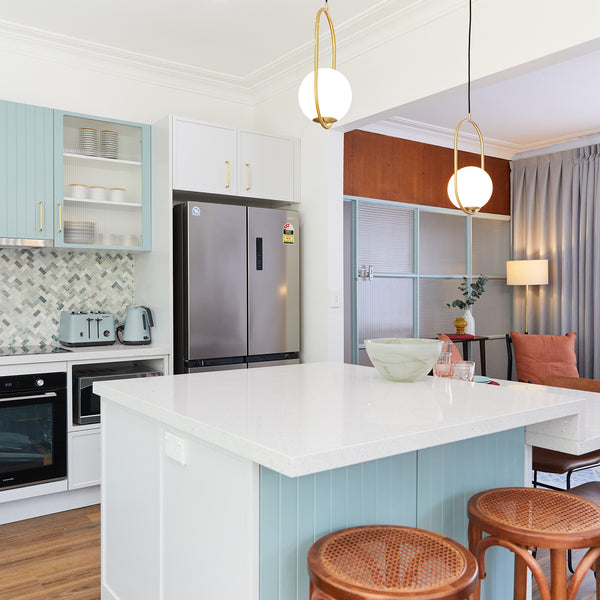 Natural Marble Orient Green Herringbone Honed Mosaic - lifestyle view