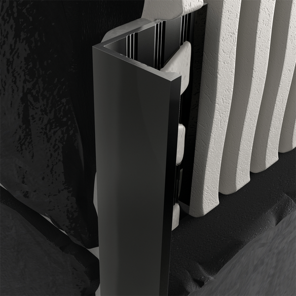 L Profile Aluminium Matt Black 12 x 3000mm