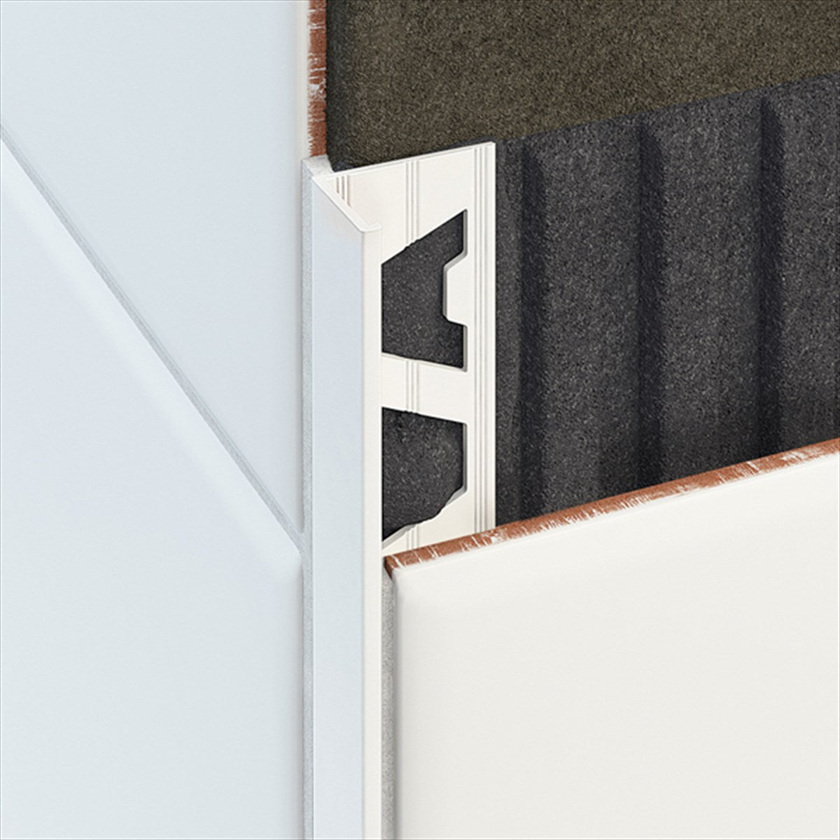 L Profile Aluminium White 10 x 3000mm