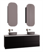 1500 Vanity Wall Hung Drawers Only with Basin & Solid Surface Top