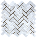 Natural Marble Carrara Herringbone Honed Mosaic