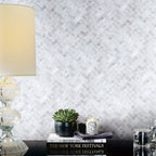 Natural Marble Carrara Herringbone Honed Mosaic - lifestyle view