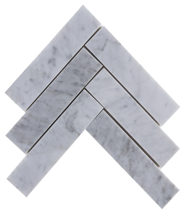 Natural Marble Calacatta Herringbone Honed Mosaic