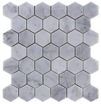 Natural Marble Carrara Hexagon Honed Mosaic