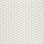 Mod Penny Round White Mosaic Matt