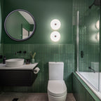 Dark Green Structured Gloss Tile - lifestyle view
