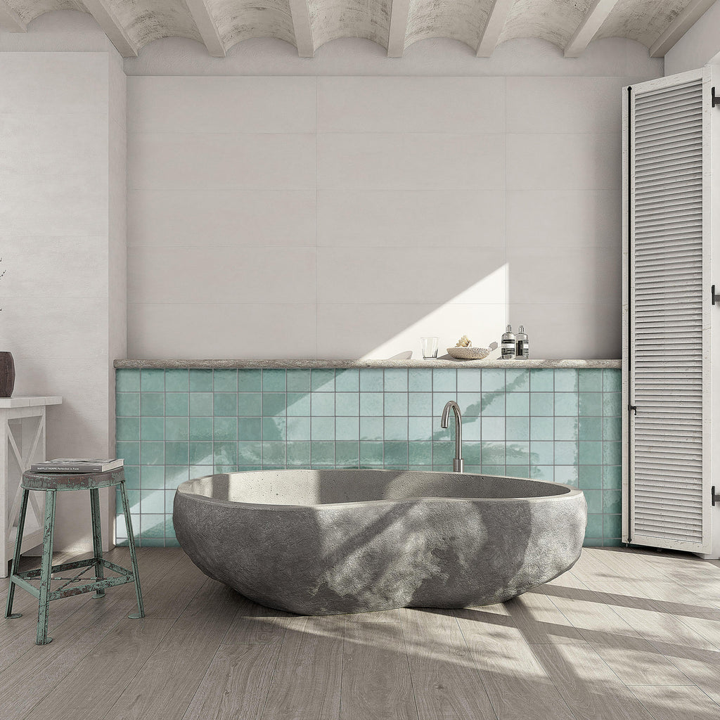 Mint Structured Gloss Tile - lifestyle view