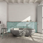 Mint Structured Gloss Tile - lifestyle view