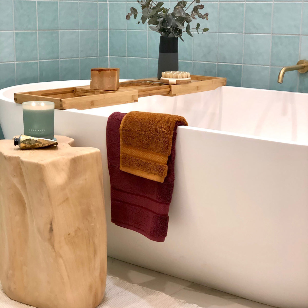 Mint Structured Gloss Tile - lifestyle view