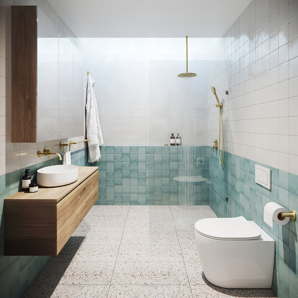 White Structured Gloss Tile - lifestyle view