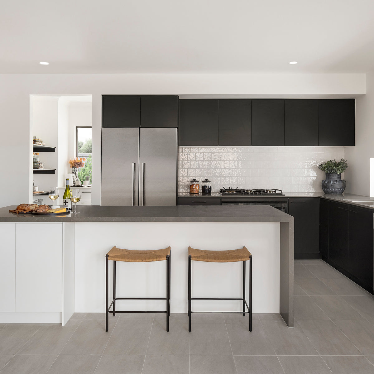 White Structured Gloss Tile - lifestyle view
