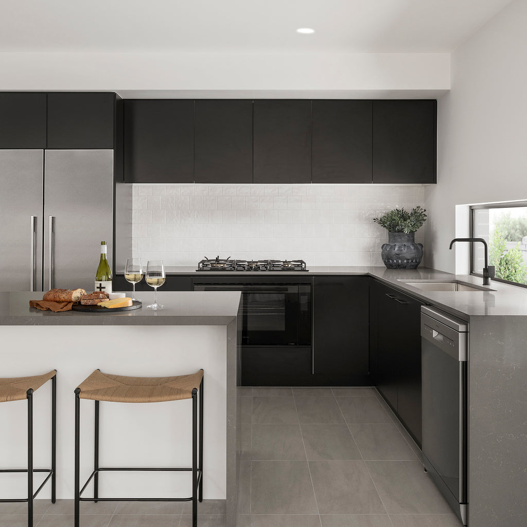 White Structured Gloss Tile - lifestyle view