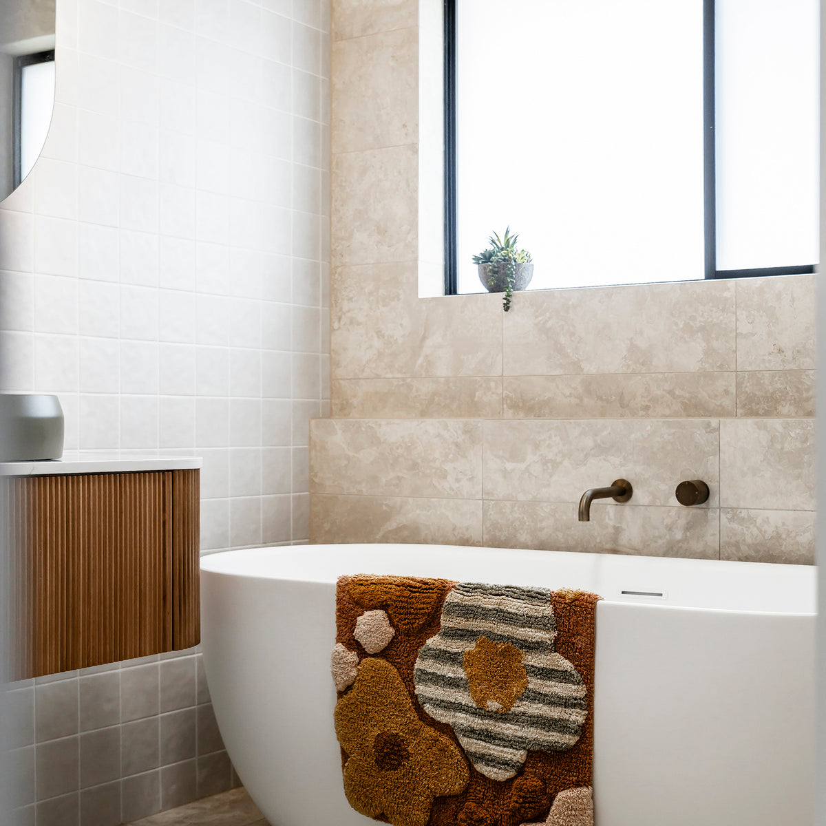 White Structured Gloss Tile - lifestyle view