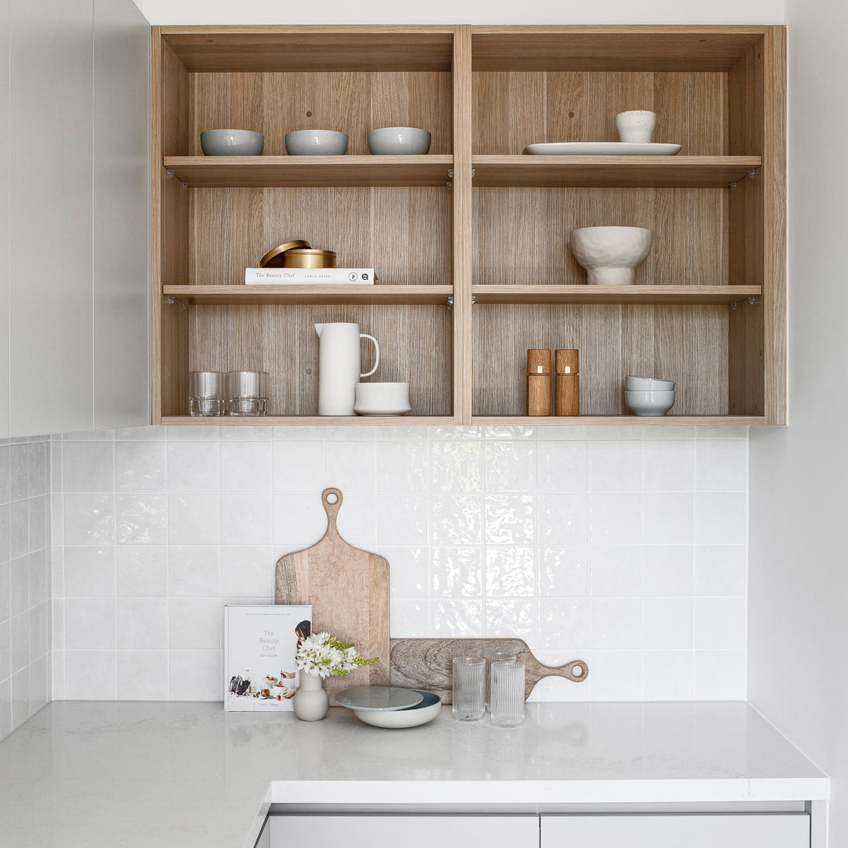 White Structured Gloss Tile - lifestyle view