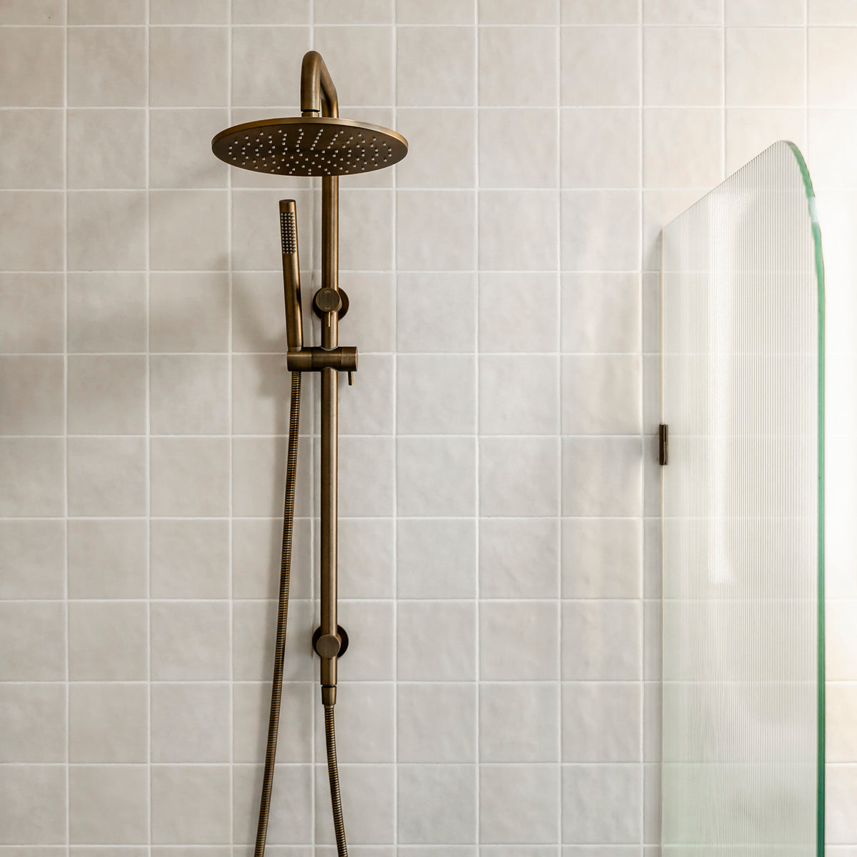 White Structured Gloss Tile - lifestyle view