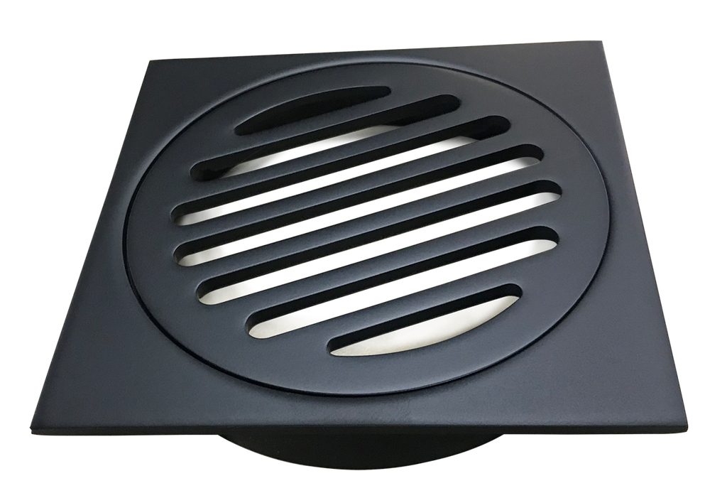 Square Grate Matt Black 110X110X100mm