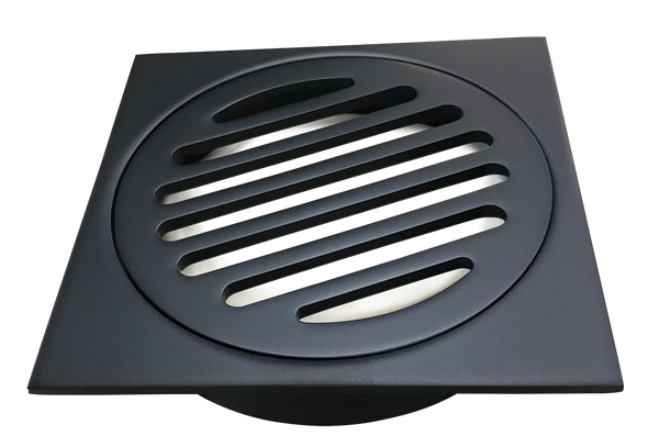 Square Grate Matt Black 110X110X100mm
