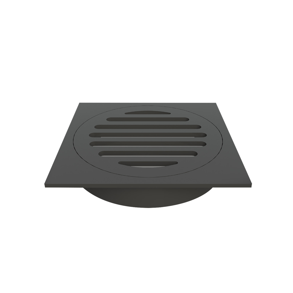 Square Grate Matt Black 110X110X100mm