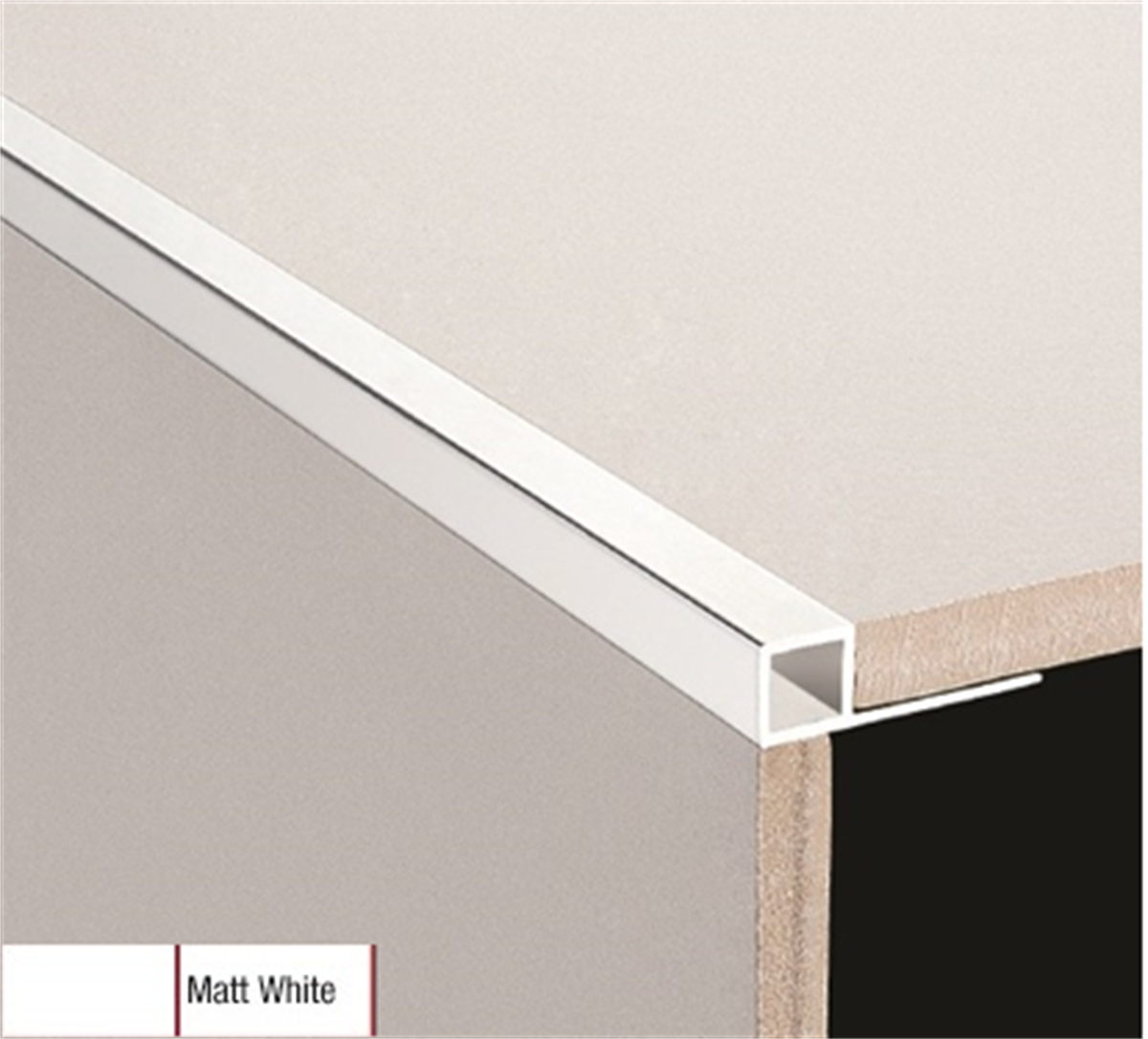 Square Edge Aluminium Matt White 6 x 3000mm