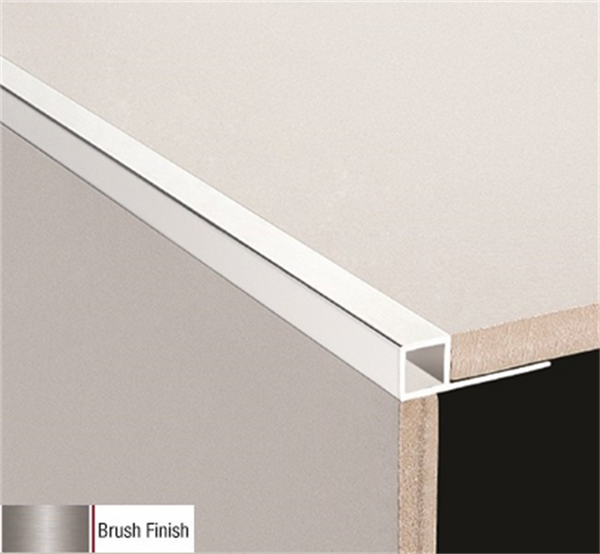 Square Edge Aluminium Brush Nickel 6 x 3000mm